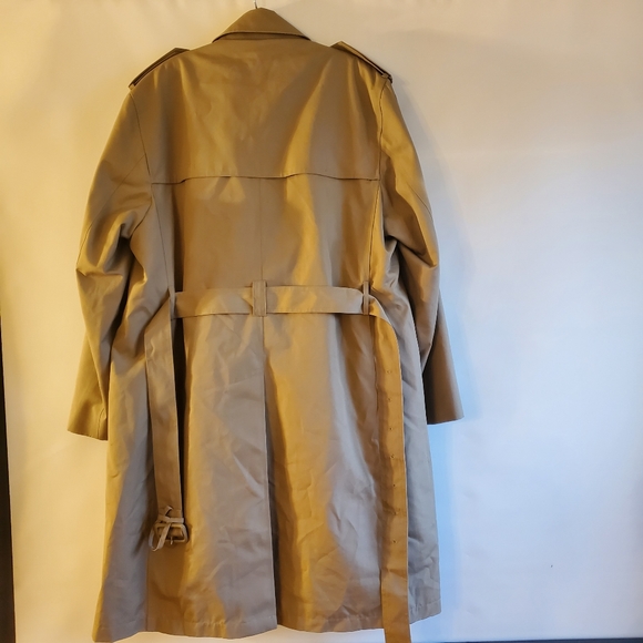 CAMPUS VINTAGE MEN'S DOUBLE BREASTED TRENCHCOAT TAN SIZE 46R - Picture 4 of 12